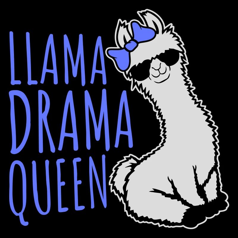 Lama Drama Queen Cool Sonnenbrille Sitzend Lustig