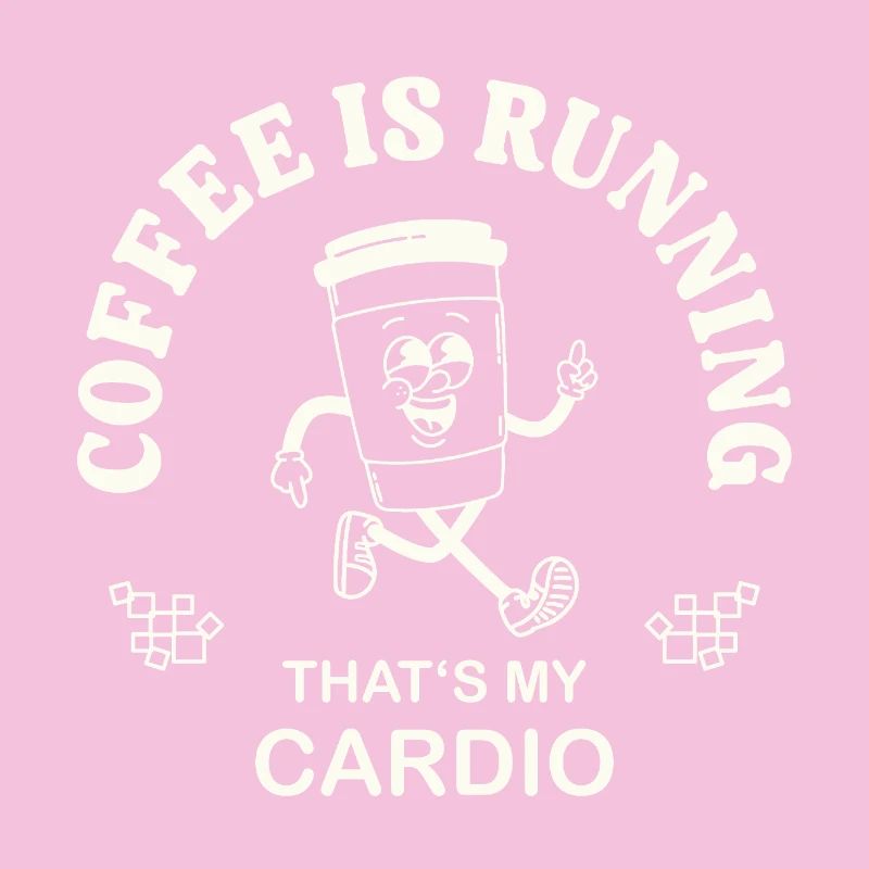 Coffee Is Running – Coffee Drinker Saying retro