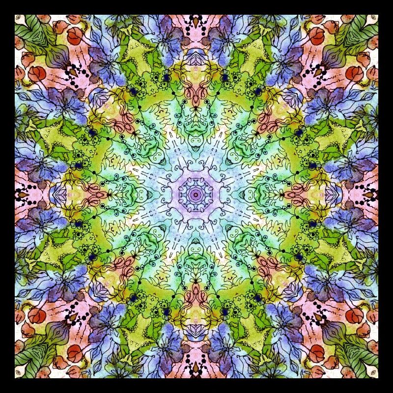 Mandala de Fleurs Kaléidoscope