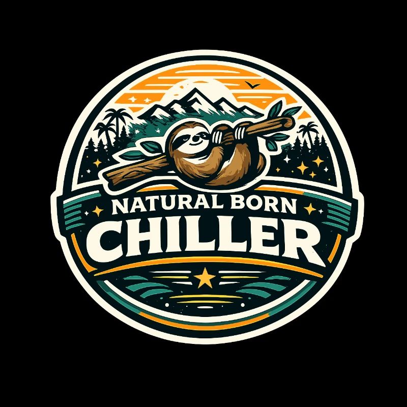 Naturally Chill Sloth Badge
