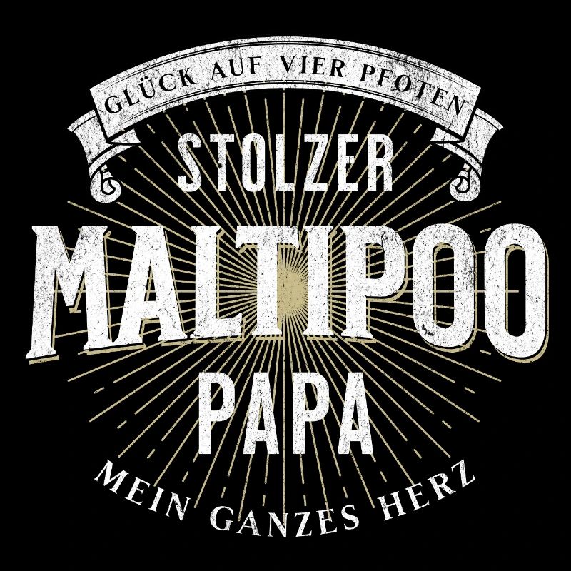 Stolzer Maltipoo Papa Glück auf 4 Pfoten