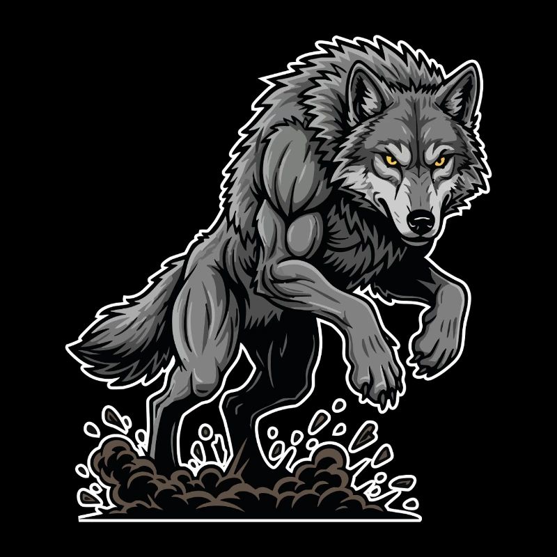 Werwolf Mighty Racing Maskottchen Wolf