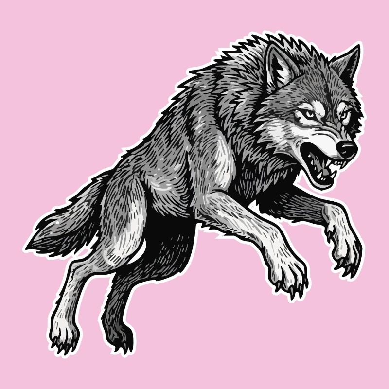 Wild Wolf Race Maskottchen Alpha Wolf