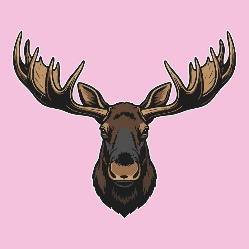 Majestic Elk Forest Logo Maskottchen Elch