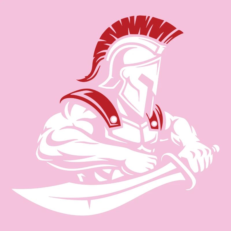 Guerrier Spartiate Épée Buste Mascotte Spartan