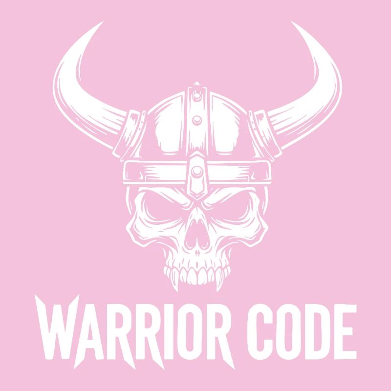 Warrior Code Skull Viking Norse Horned Helmet