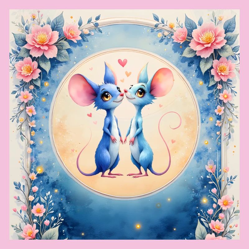 Blue mice in love