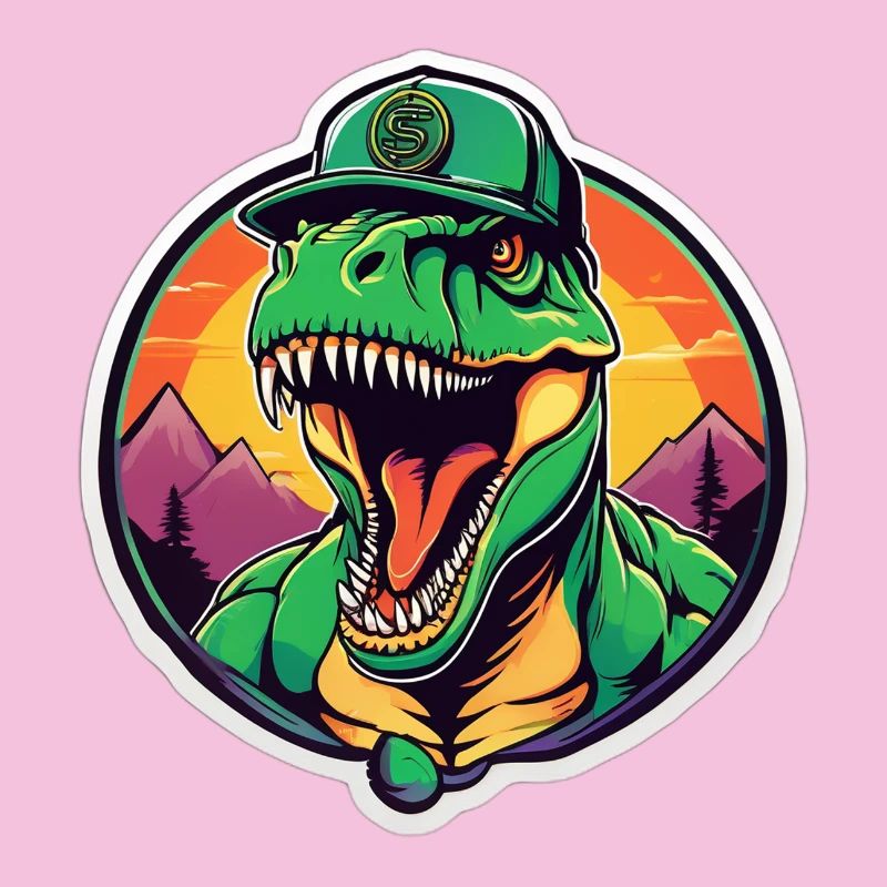 T-Rex Cap Rétro Soleil Couchant