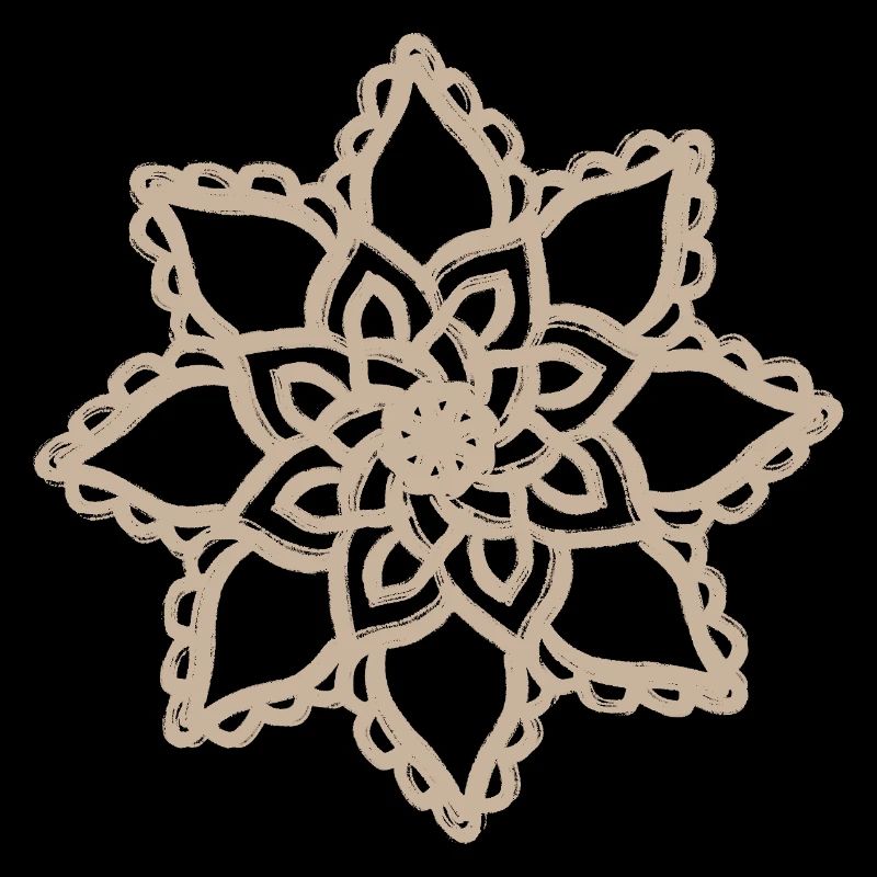 Beige-Mandala-Blumenspitze