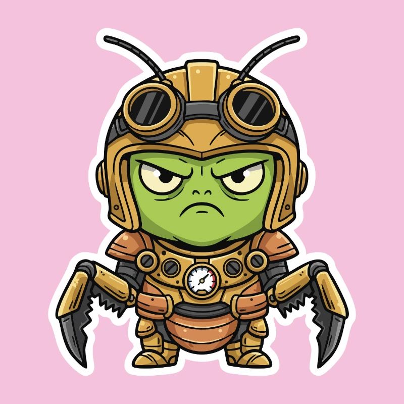 Locust Engineer Steampunk Armor Brass