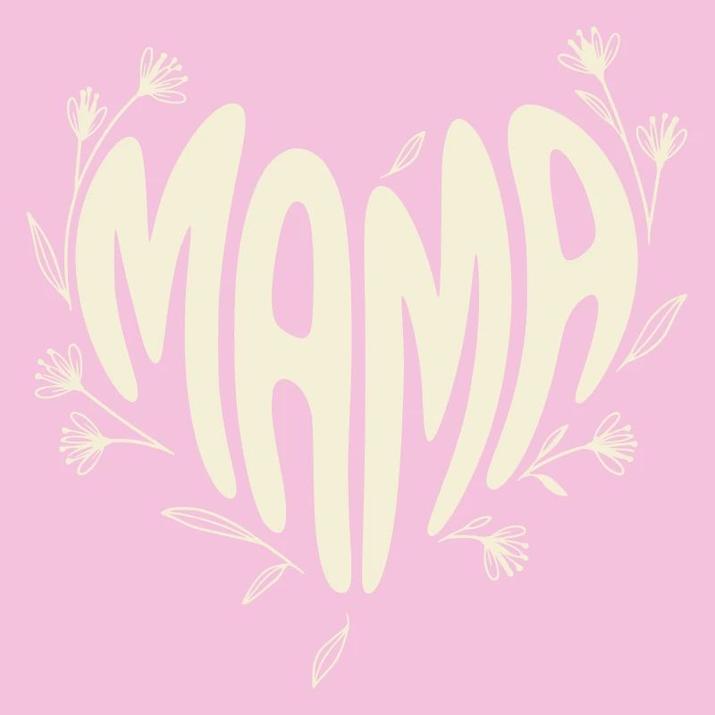 Typographie du cœur de Mama Blossom