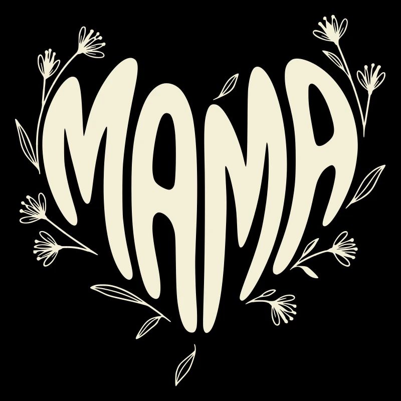 Typographie du cœur de Mama Blossom