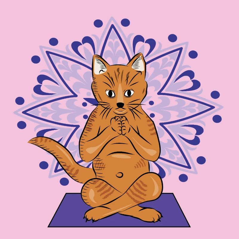 Meditative Cat Mandala