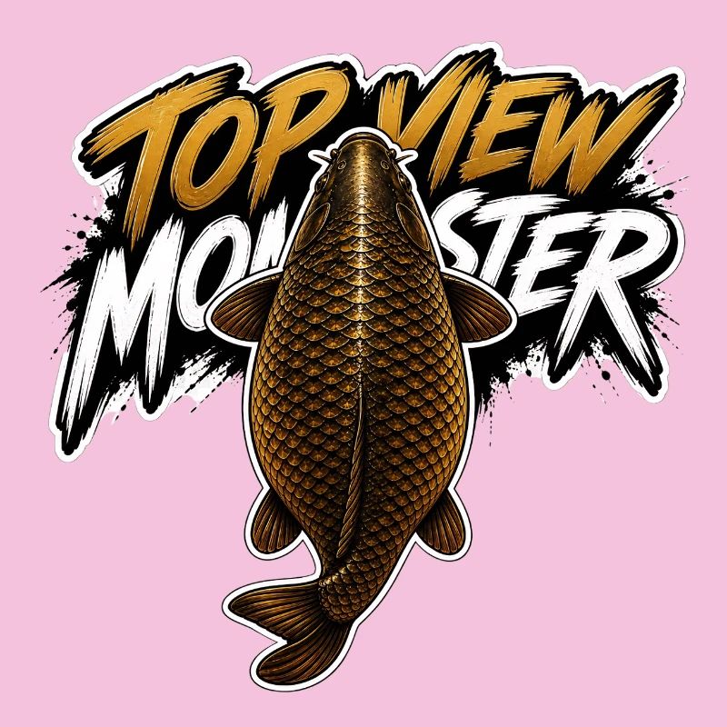Vue supérieure de la carpe monstre – Conception audacieuse de pêche