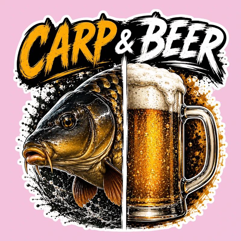 Karpfen- und Bier-lustiges Angeldesign