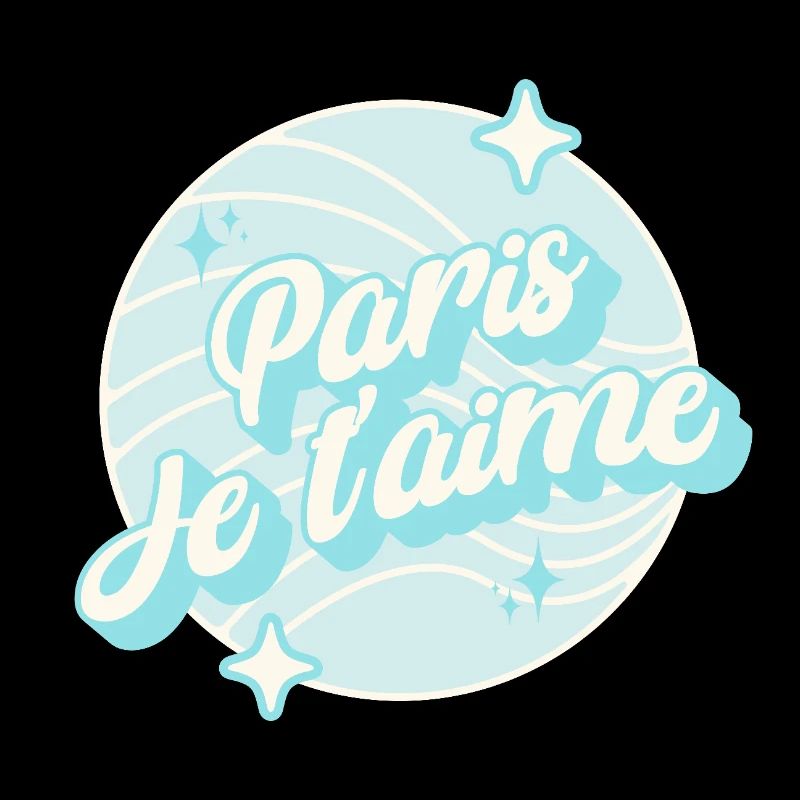 Paris Je t'aime Pastel bleu