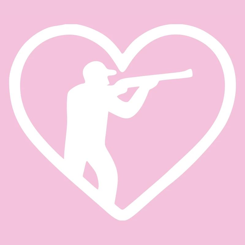 Herz-Jagd – Jäger-Silhouetten-Design