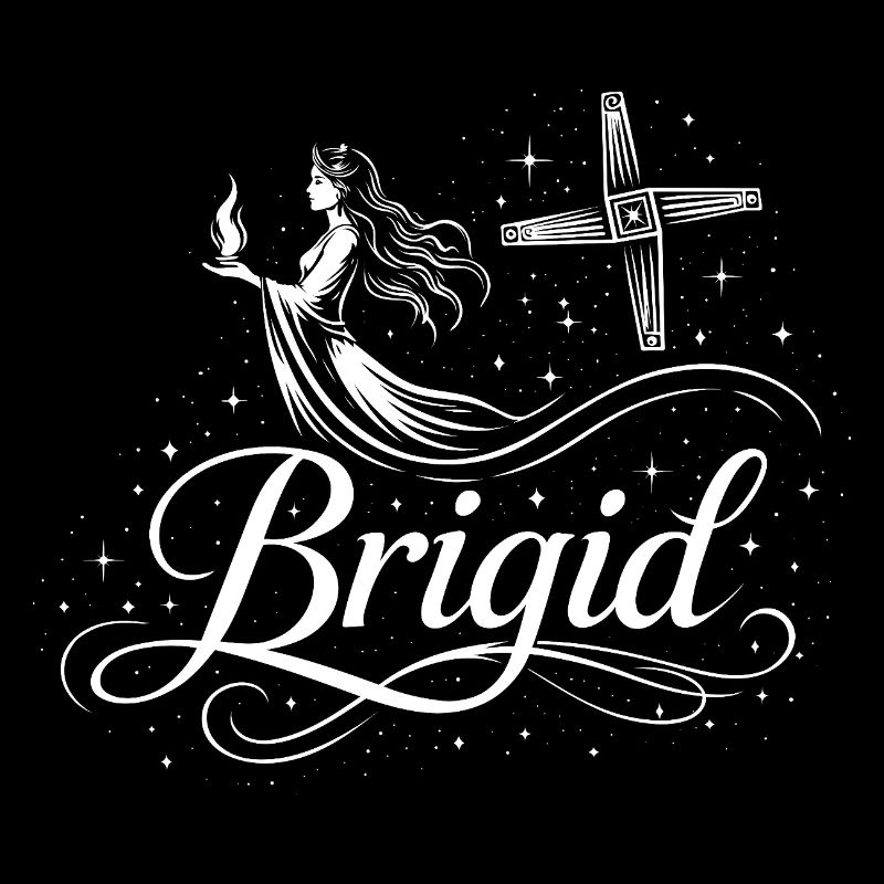 Imbolc Brigid & Flame - Symbol & Cross