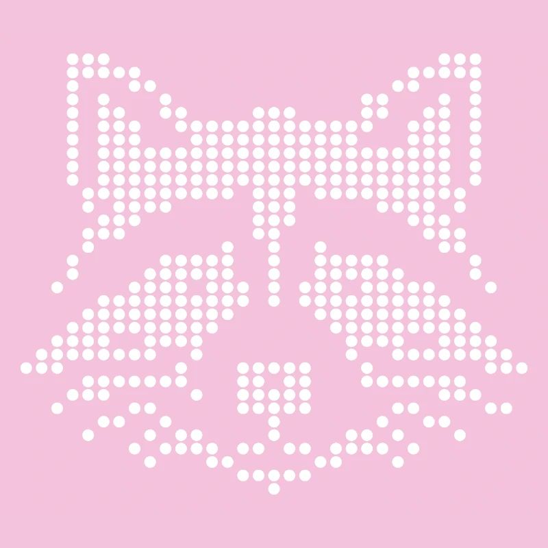 Dotted geometric Raccoon design