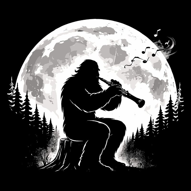 Bigfoot joue de la clarinette