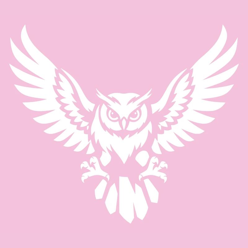 Aggressive owl in flight