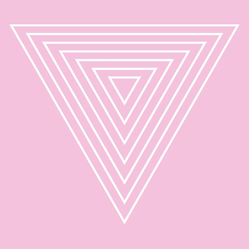 Concentric Triangle Line Art