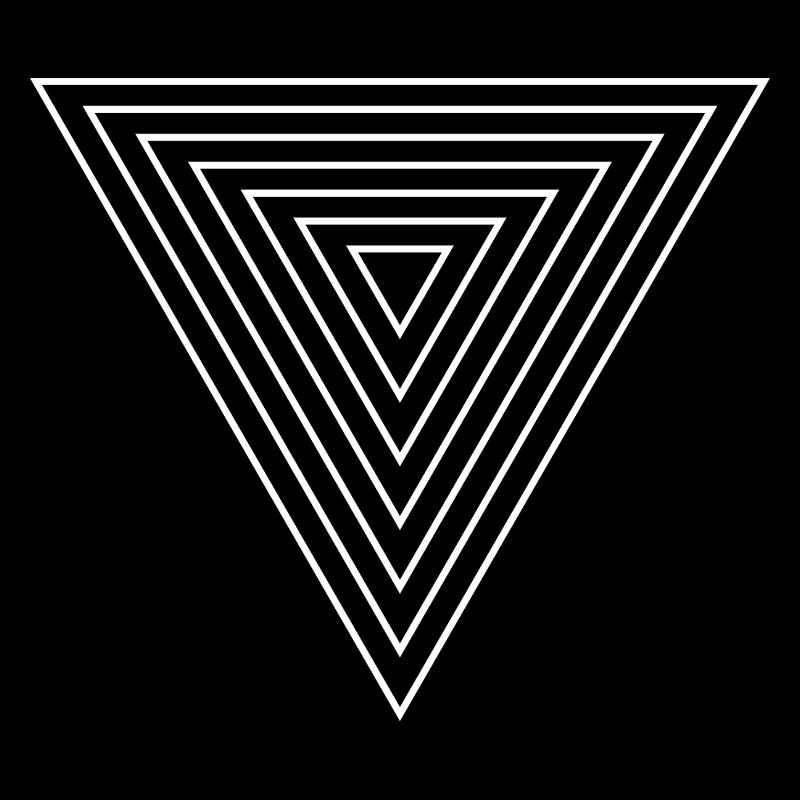Concentric Triangle Line Art