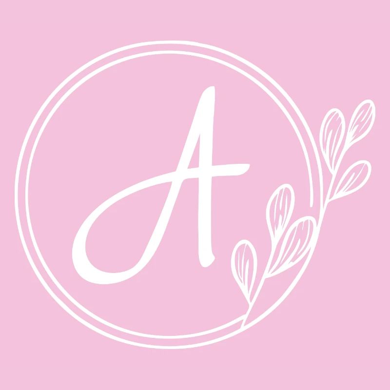 Handgezeichnetes Pflanzenmonogramm mit Stil A