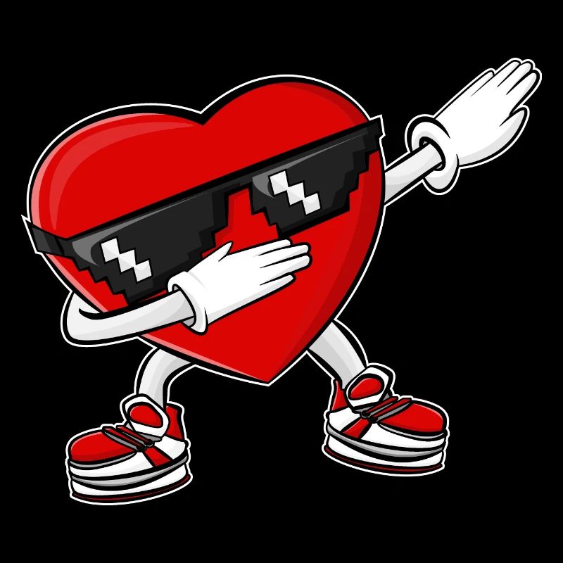 Dabbing Heart Valentine's Day