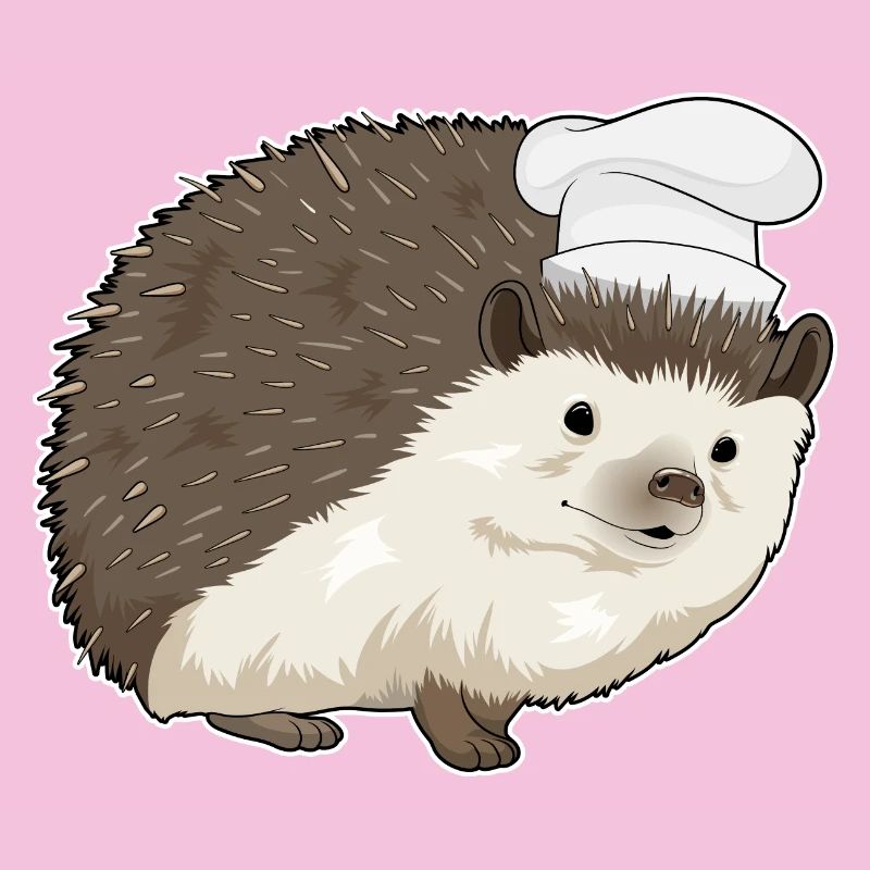 Hérisson Chef Chef Cuisson Chapeau