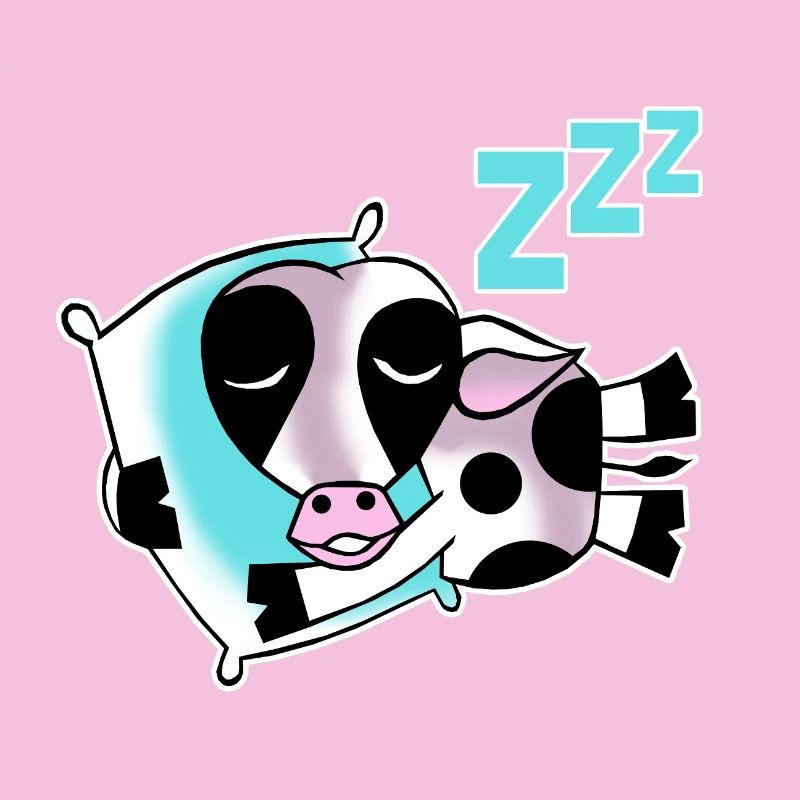Vache endormie