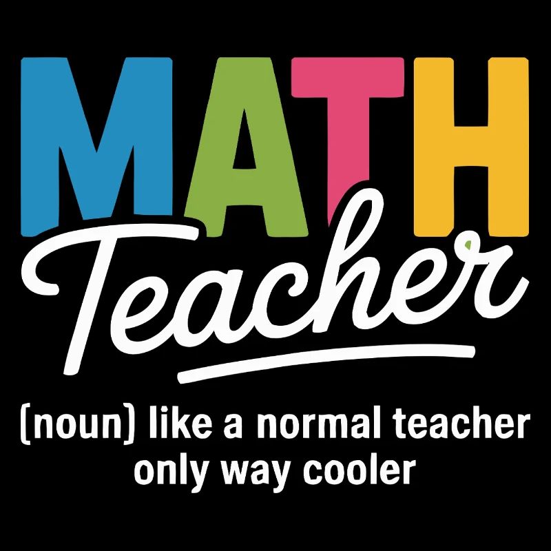 Colourful Math Teacher Illustration T-Shirt