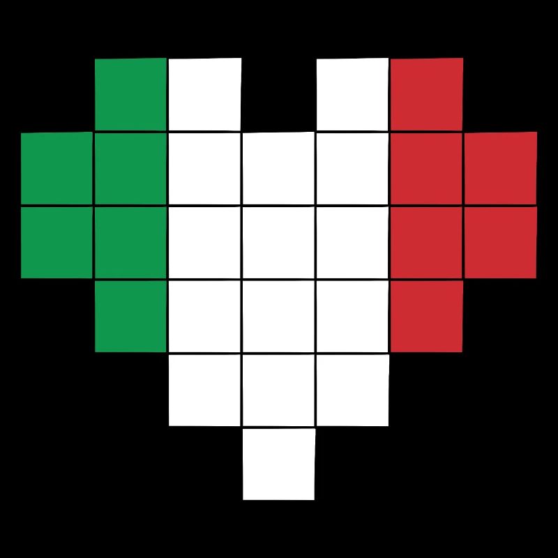 Pixel Heart Drapeau de l’Italie