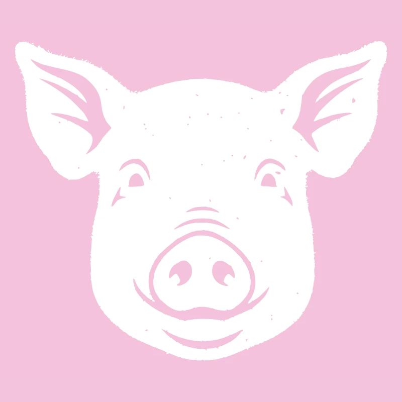 Vecteur de ferme face face de cochon