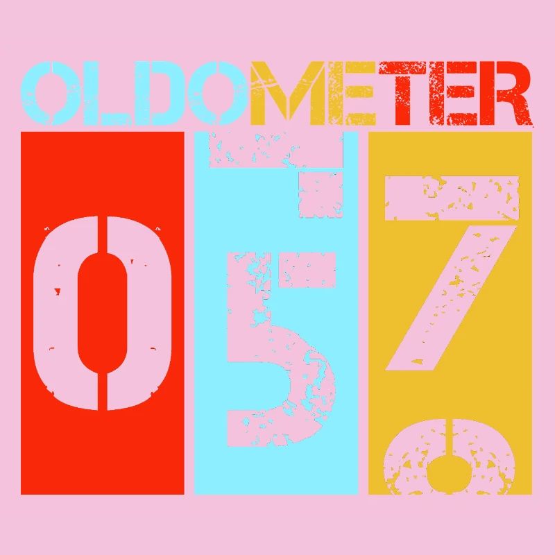 Oldometer 57 Retro 57th Birthday Gift Dad Father