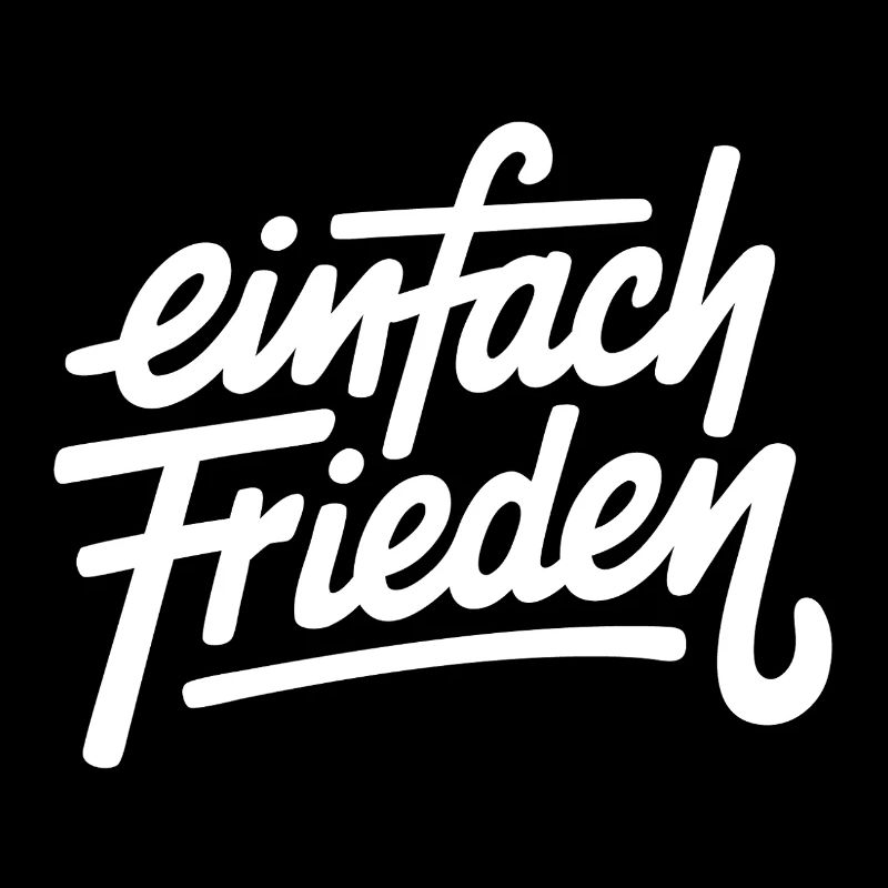 Einfach Frieden Schriftzug
