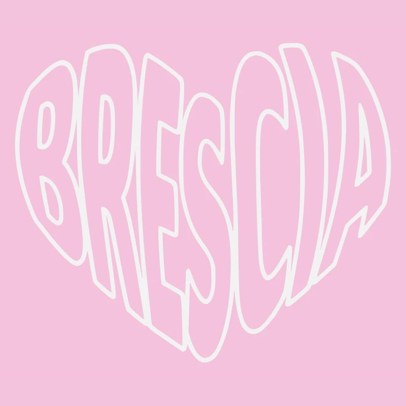 Brescia Lombardy, Typography Heart