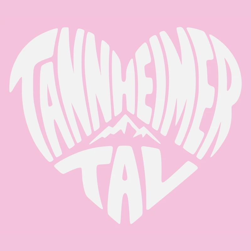Tannheimer Tal Heart Shape Mountain Logo
