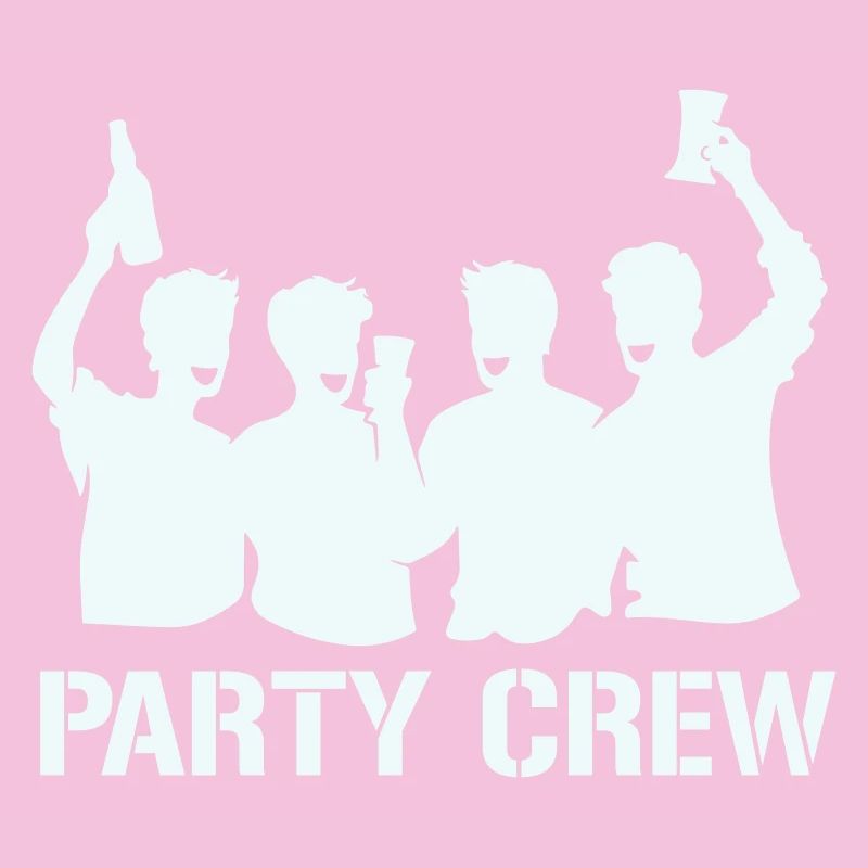 Party Crew Silhouette mit Prosten