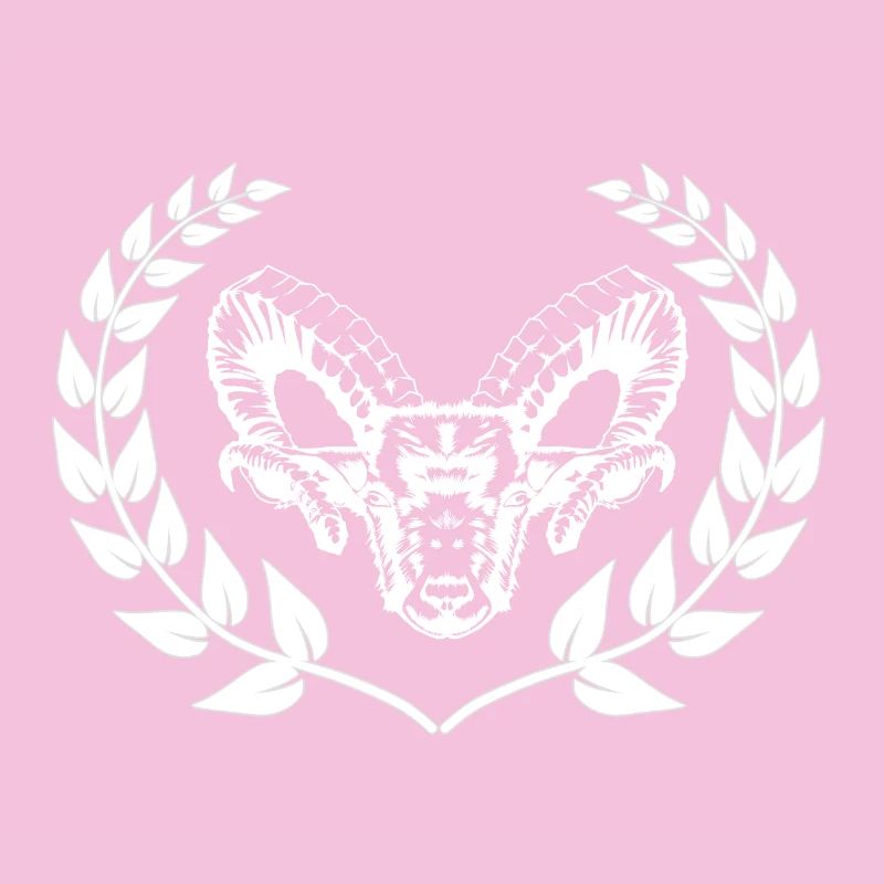 Sheep mutton buck ram laurel wreath mountains