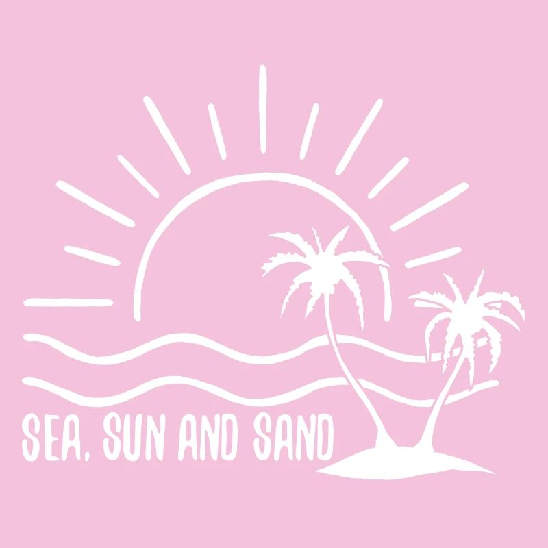 Mer, soleil et sable (blanc)