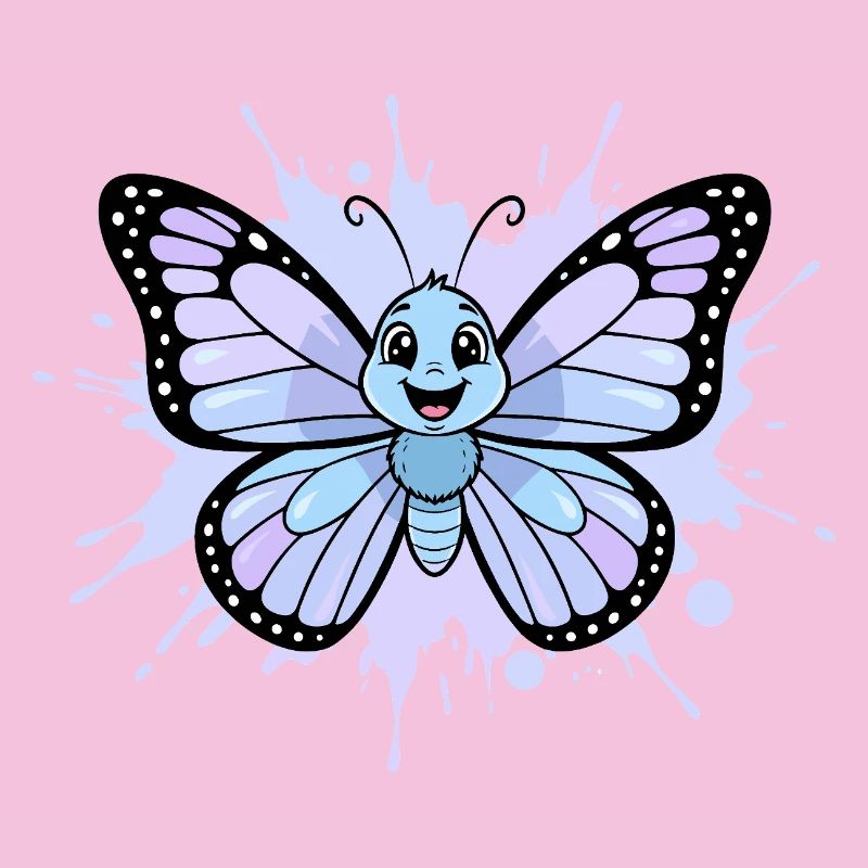 Art de la Splash Art Papillon Bleu