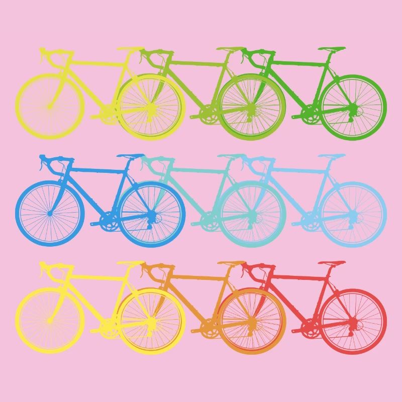 Fahrrad bunte Fahrräder coole Kunst geschenk