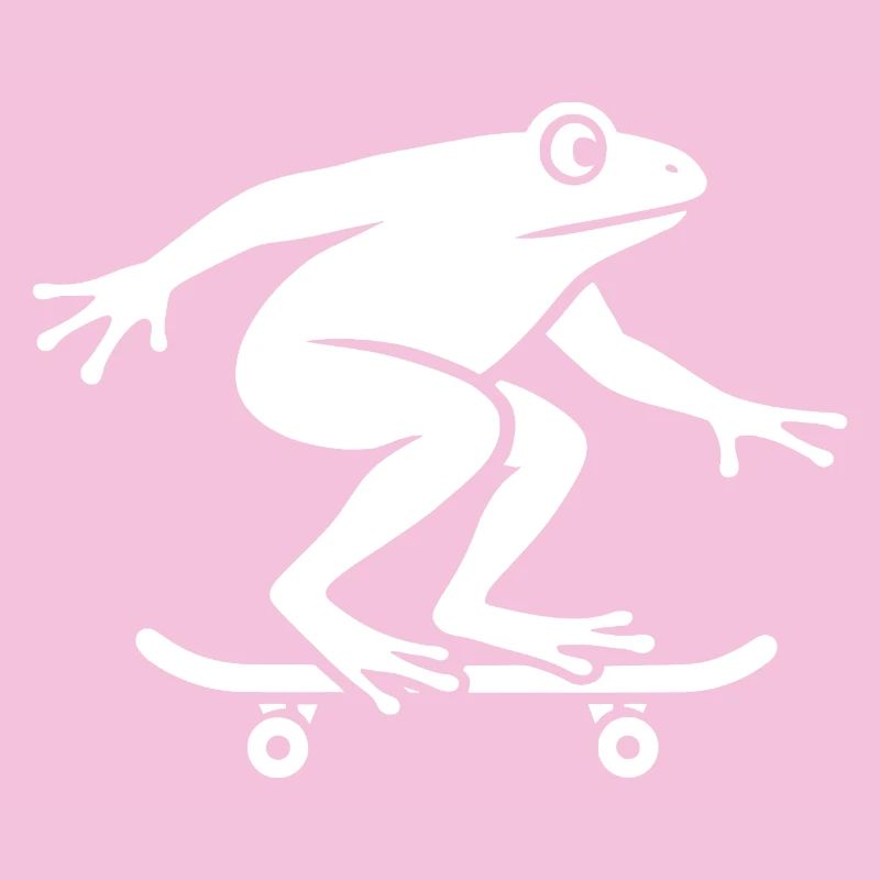 Minimaliste Grenouille Crapaud Crapaud Skateboarder