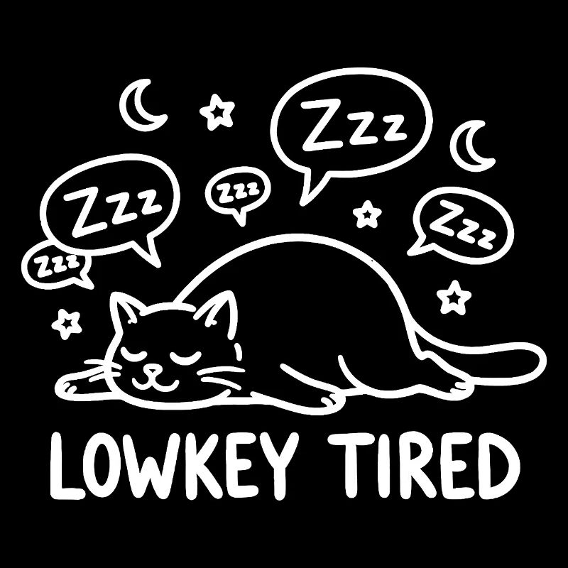 Lowkey Tired Sleeping Cat
