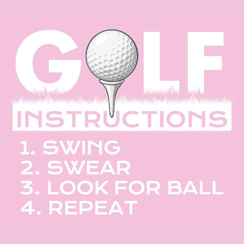 Instructions de golf Jurons de swing Répéter l’humour