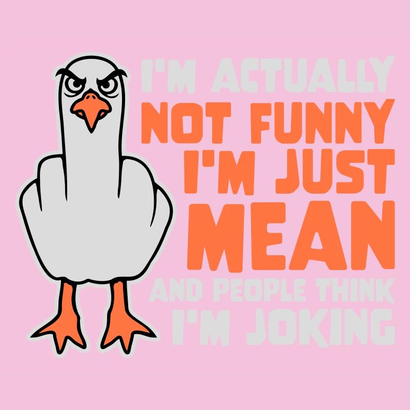 Seagull Middle Finger Not Funny Mean People Think Joke
