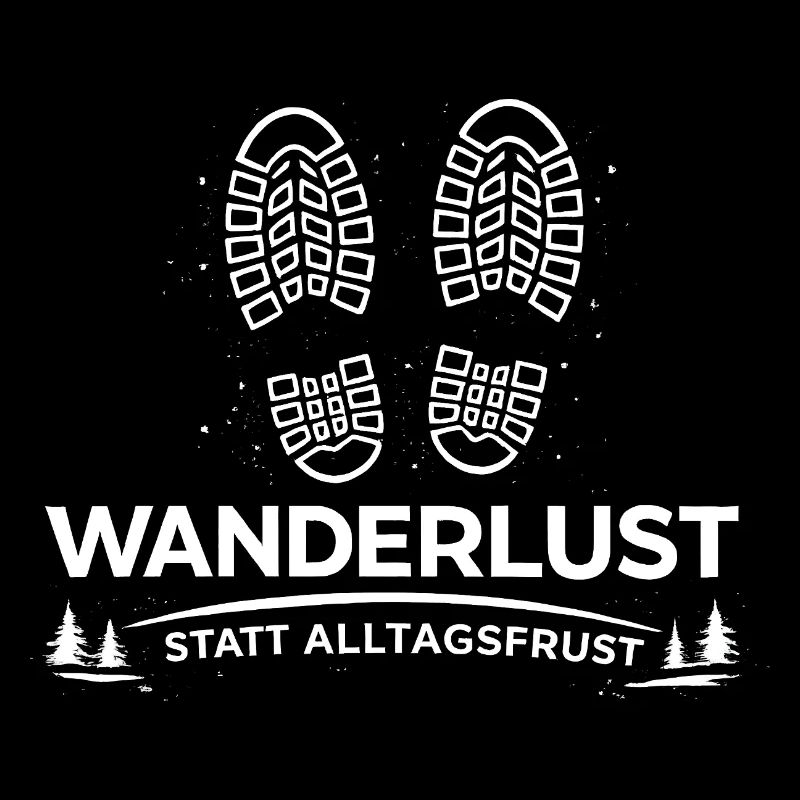 Wanderlust statt Alltagsfrust - Wander Spruch Idee