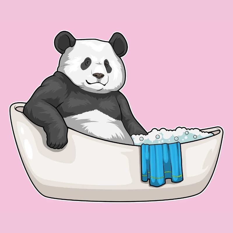 Panda Bathing Bathtub