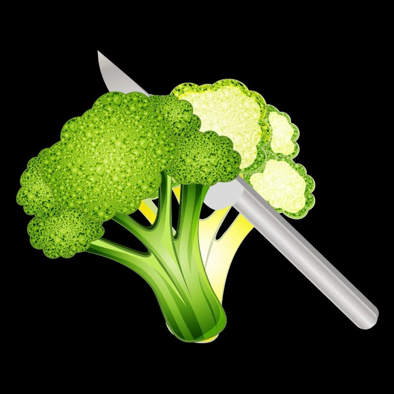 Motif de brocoli coupé – élégant et croustillant